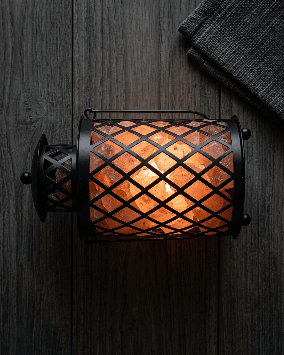 Lantern salt basket, lit